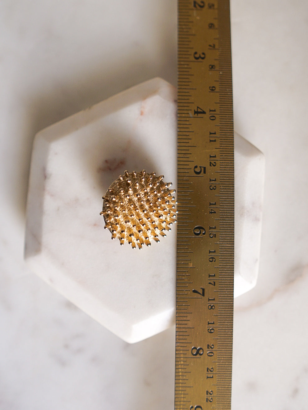 CASTLECLIFF Gold Spike Dome Clip-On Earrings