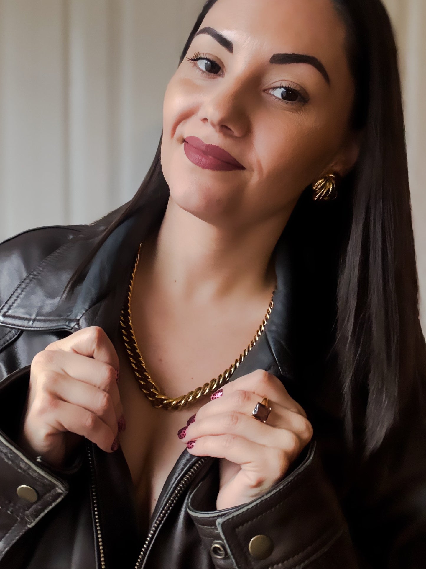 ANNE KLEIN Gold Chunky Chain Toggle Necklace