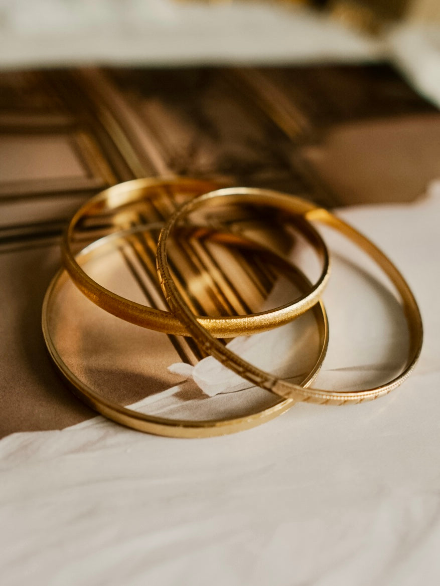 1980s Gold Bangle Stack
