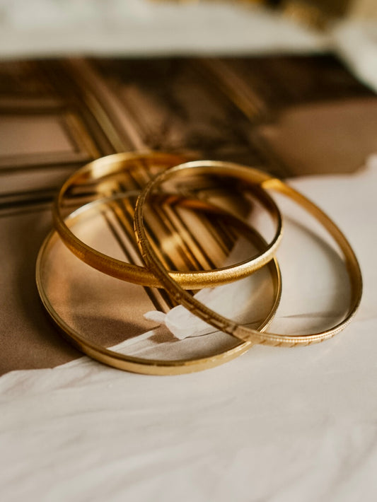 1980s Gold Bangle Stack