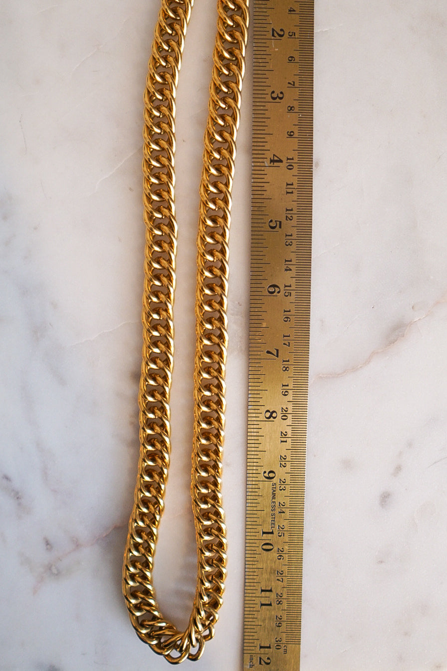 ANNE KLEIN Gold Chunky Chain Toggle Necklace