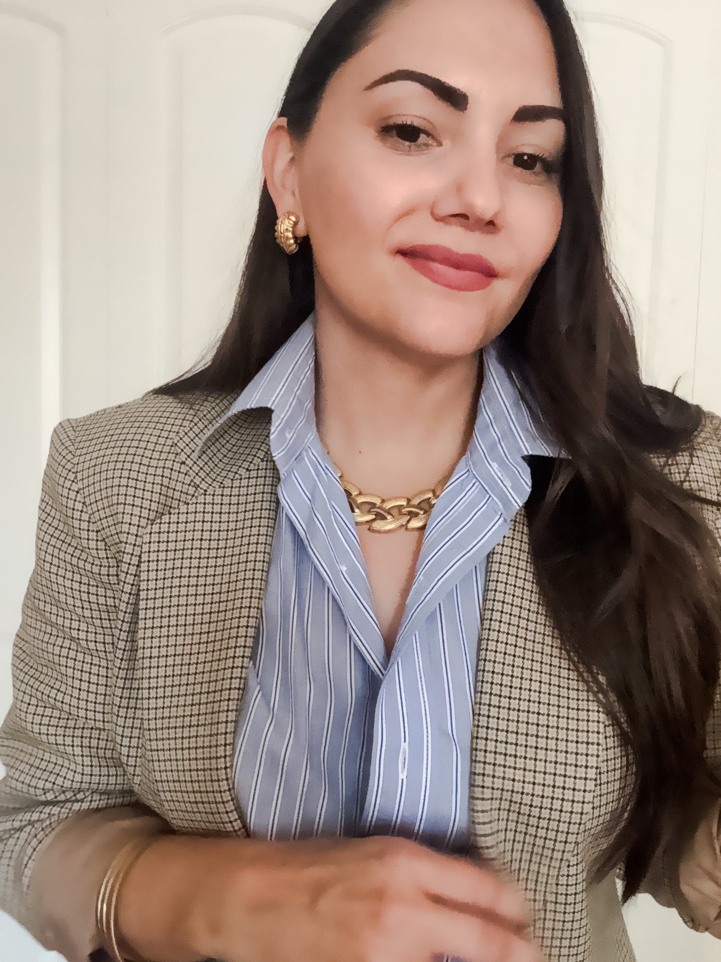 1980s Gold Croissant Half Hoop Clip-On Earrings