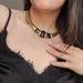 Vintage 80s NAPIER Runway Gold Omega Choker Necklace